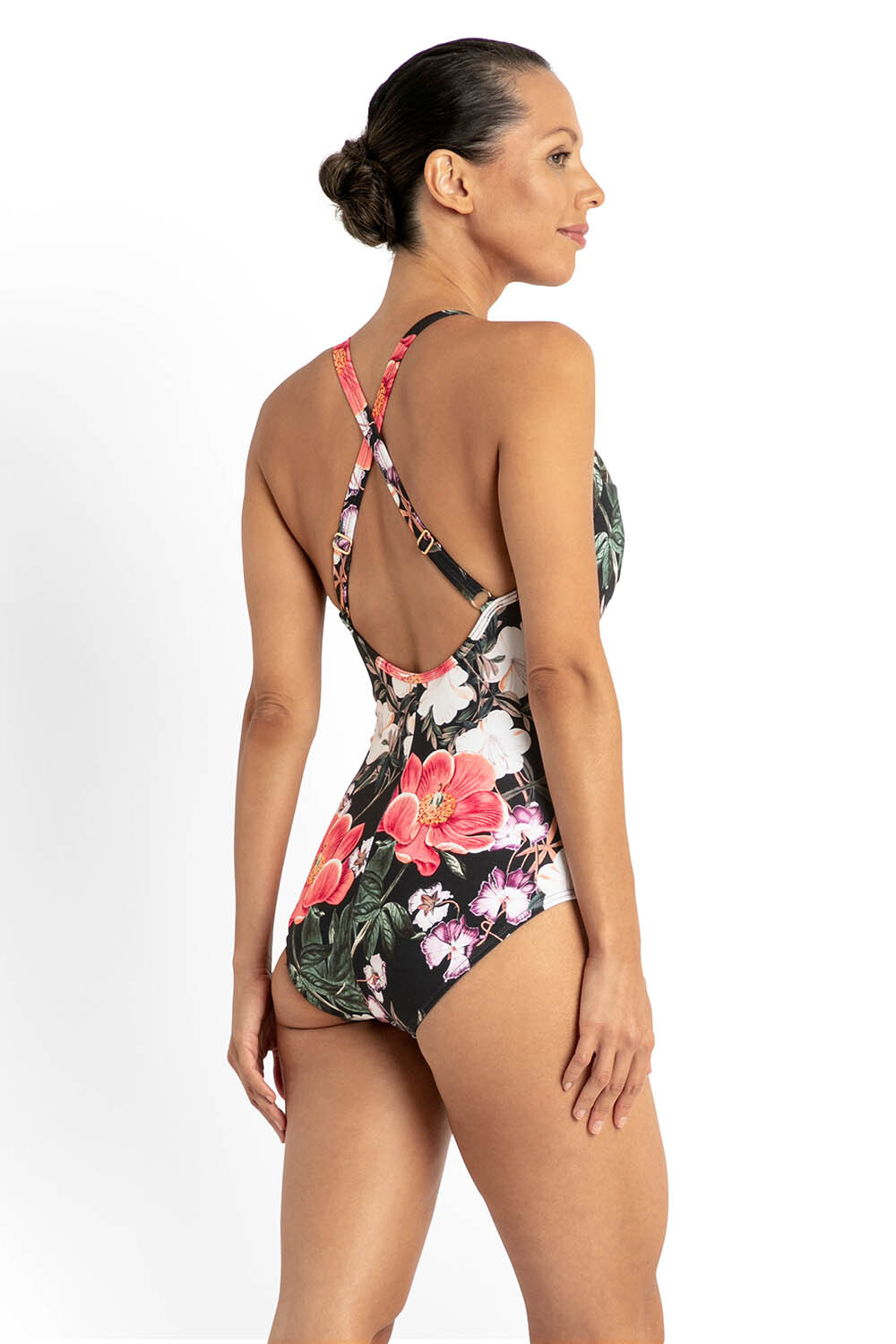 Paige High Neck Cross Strap Mastectomy One Piece Swimsuit