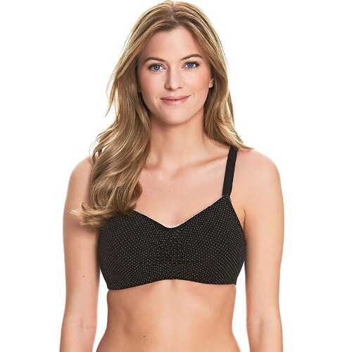 Blossom Mastectomy Wirefree Bra - Black