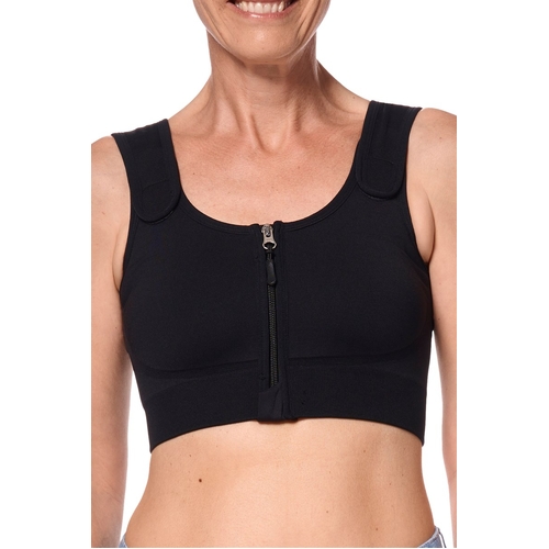 Pamela Seamless Post Surgical Bra - Black