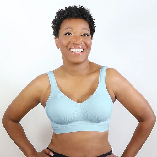 Massage Mastectomy Soft Bra - Clear Water Blue