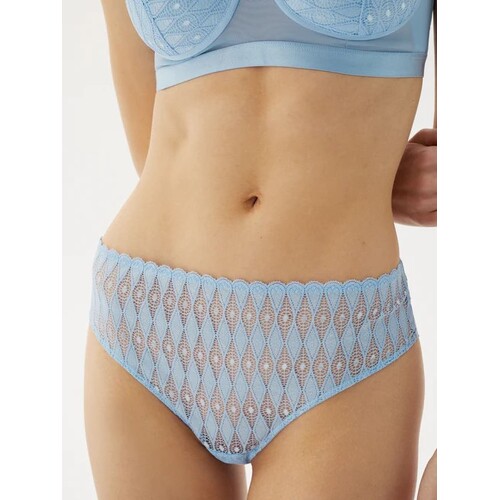 Flat Lace Brief - Nikko Blue