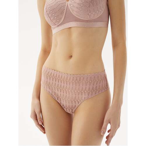 Flat Lace Brief - Adobe Rose